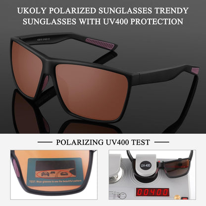 Polarized Sports Sunglasses For Men Women,Sports Sunglasses For Baseball Running Cycling TR90 Frame UV400 Protection