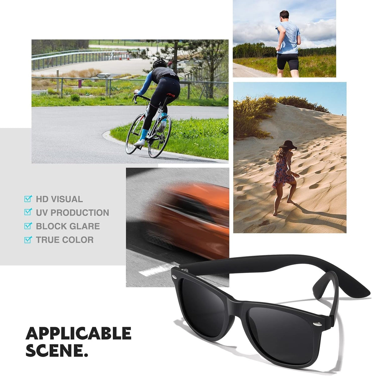 Sunglasses Men Polarized Sunglasses for Womens Trendy Retro Mirror Lens for Driving Fishing UV400 Protection