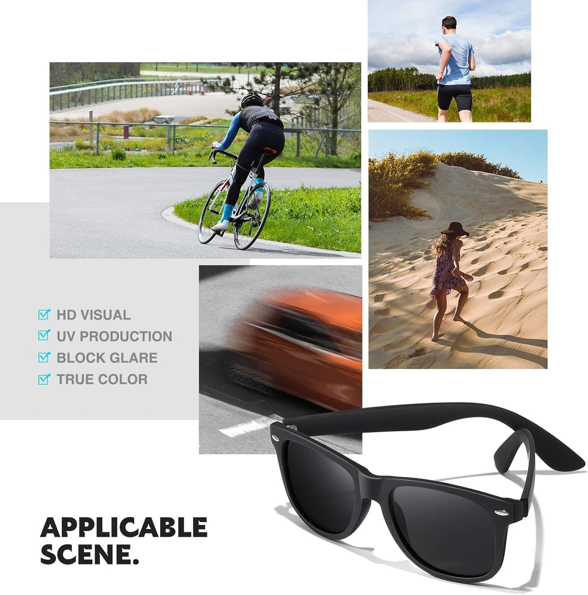 Sunglasses Men Polarized Sunglasses for Womens Trendy Retro Mirror Lens for Driving Fishing UV400 Protection
