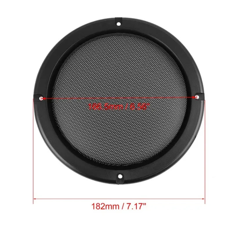 2Pcs 6.5" Black Metal Mesh Car Speaker Cover round Subwoofer Grill Protector Cover Universal Car Refitting Parts