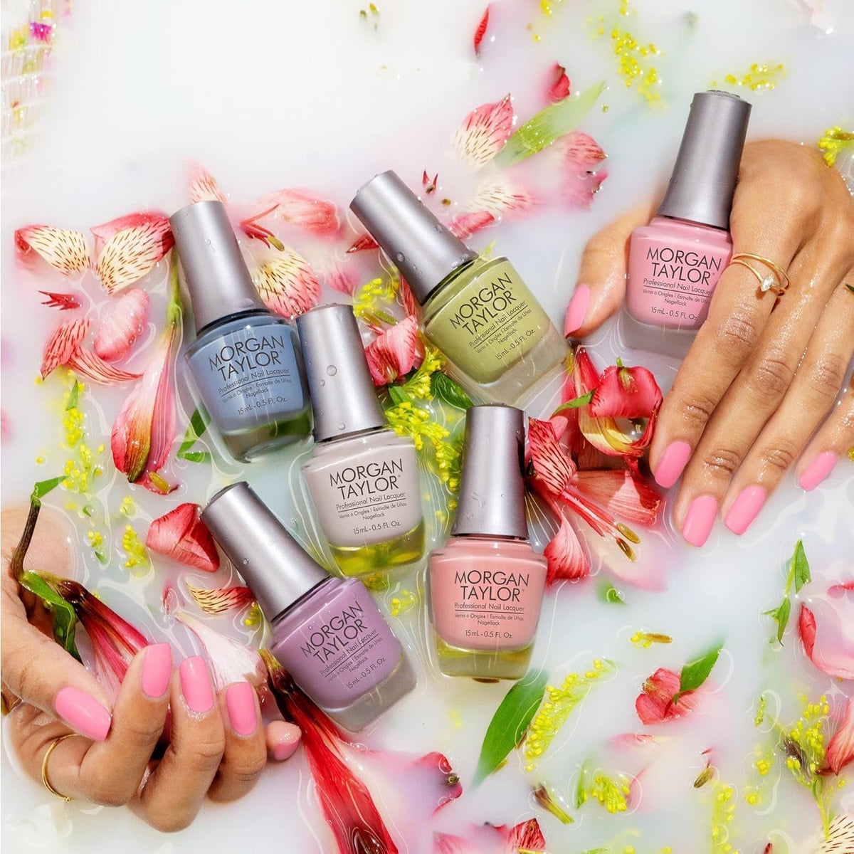 Morgan Taylor Spring, Pure Beauty Collection, Professional Lacquer, Vibrant, Chip-Resistant, Fast-Drying, Long-Lasting, High-Shine, Perfect for Manicures & Pedicure (Pretty Simple)