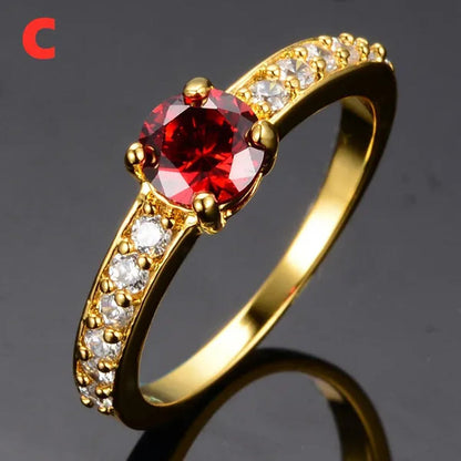 Exquisite Retro 18K Gold Natural Garnet Red Ruby Gemstone Ring Anniversary Gift Romantic Bride Engagement Wedding Party Bands Fine Jewelry