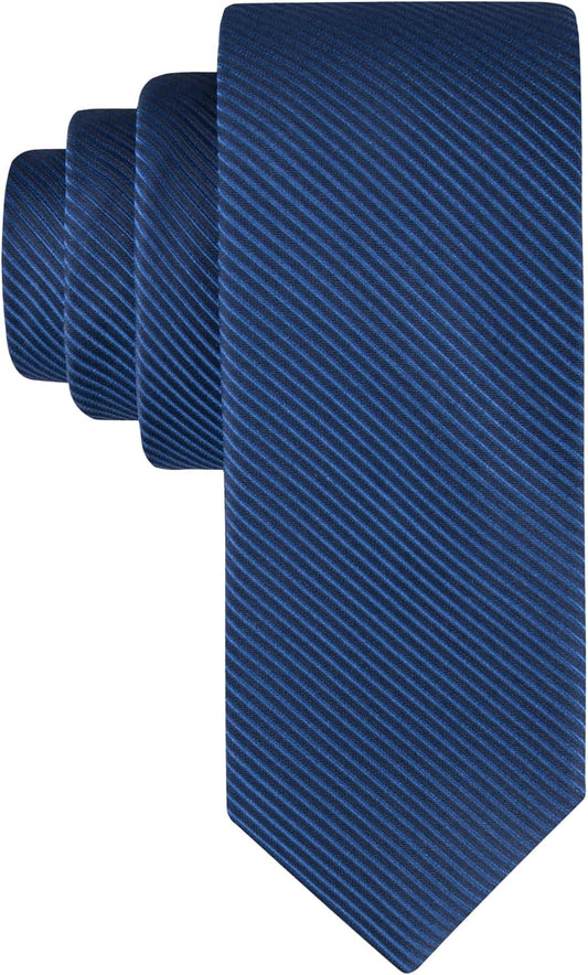 Men'S Classic Navy Blue Solid and Pattern Ties (Standard and Extra Long Sizes)