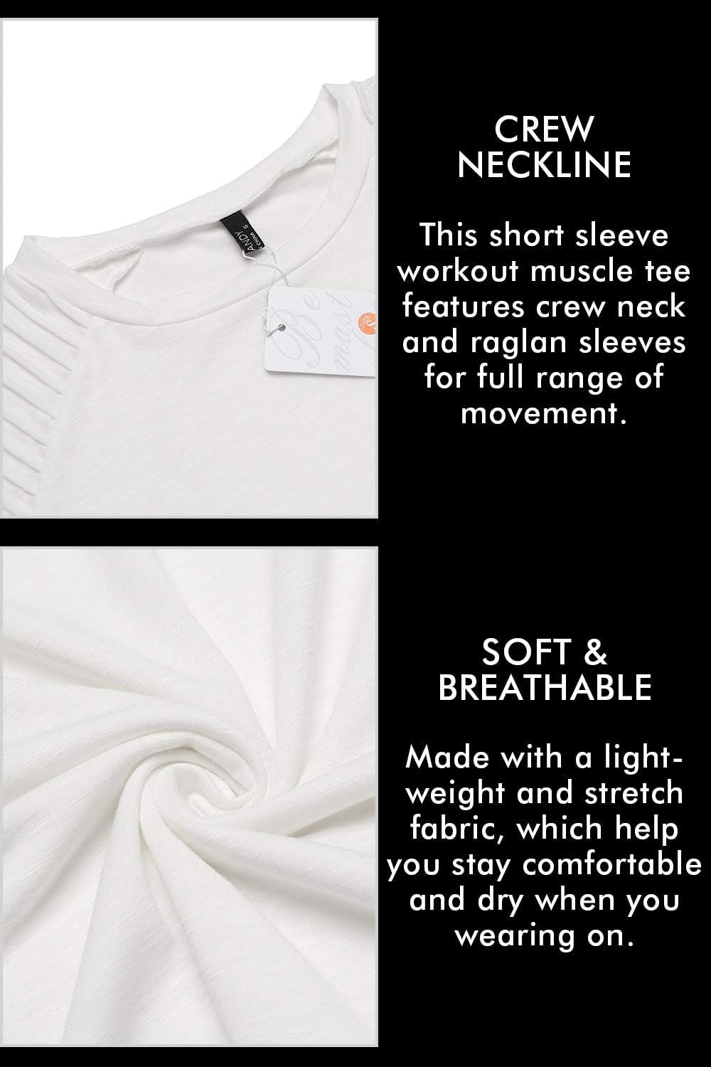 Men'S Muscle T-Shirt Pleated Raglan Sleeve Bodybuilding Gym Tee Short Sleeve Fashion Workout Shirts Hipster Shirt