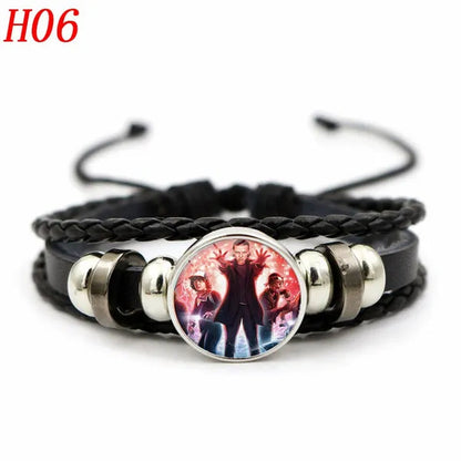 12 Styles Stranger Things 4 Hellfire Club Time Gem Bracelets & Bangles for Unisex Women Men Fashion Jewelry Gifts