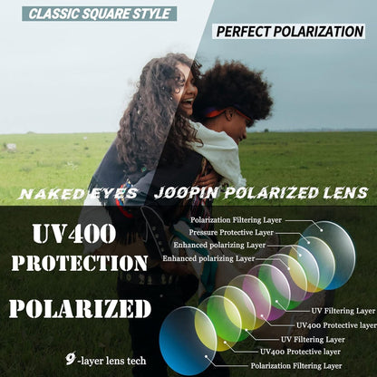 Square Sunglasses Polarized UV Protection Trendy Designer Sun Glasses Men Women