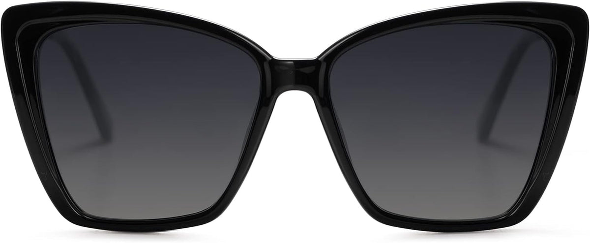 Trendy Polarized Sunglasses For Women Retro Womens Oversized Square Cat Eye Sun Glasses UV Protection SJ2206