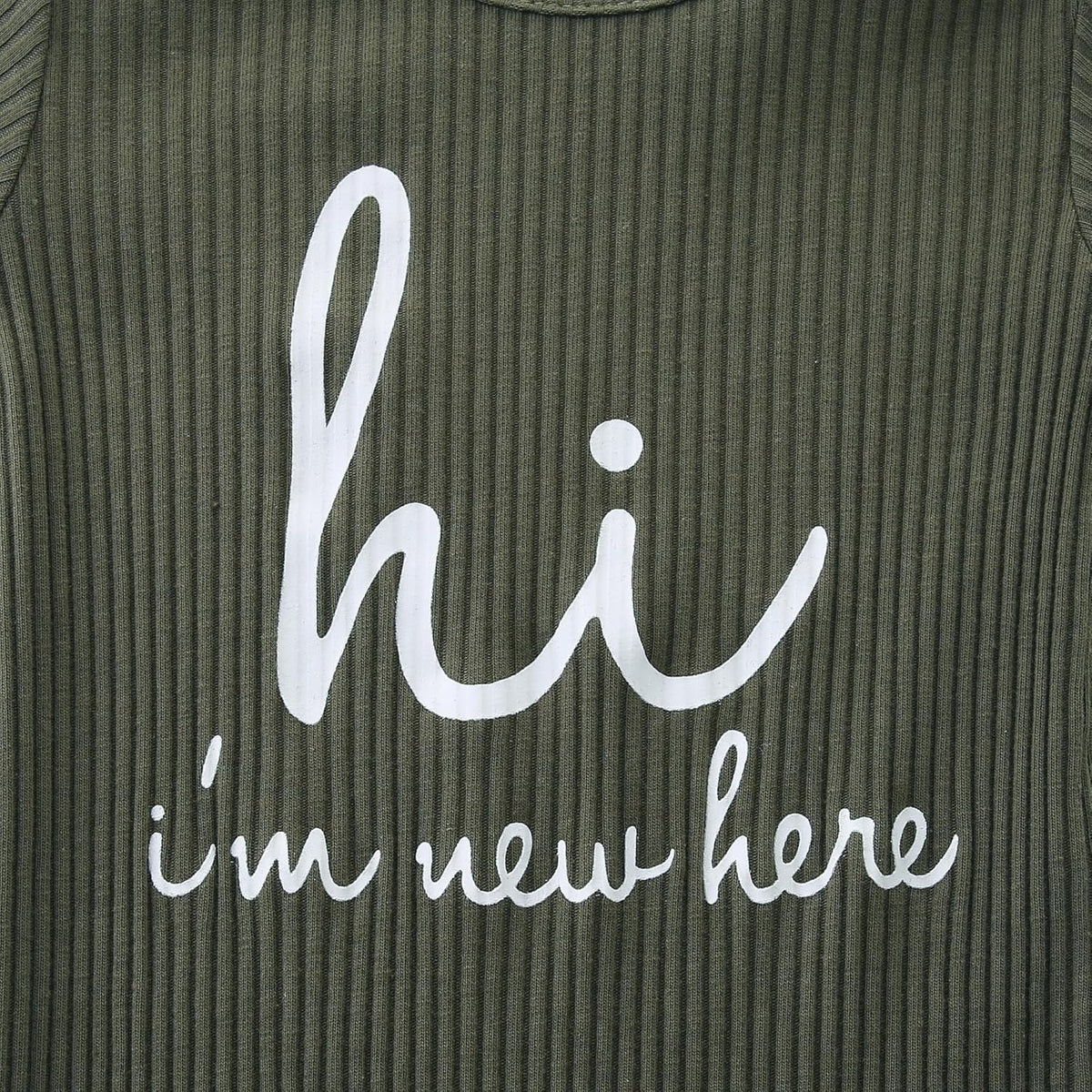Unisex Newborn Baby Onesie Ribbed Romper Infant Long Sleeve Jumpsuit Hat and Gloves