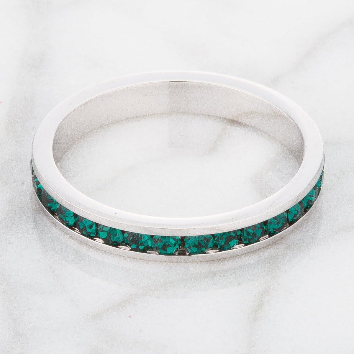 Stylish Birthstone Stackables Swarovski Crystal Eternity Bands