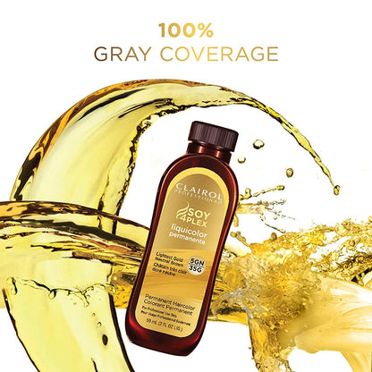 Permanent Liquicolor for Light Brown/Medium Brown Hair Color with 100% Gray Coverage | Packaging May Vary