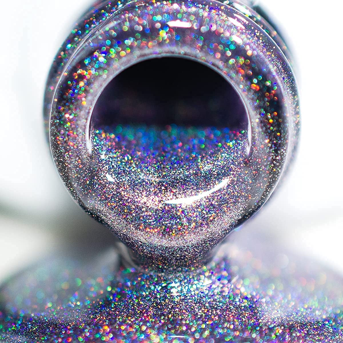 Holographic Gel Nail Polish Glitter: Led UV Gel Polish Sparkle Color Soak off Nail Art Gel DIY Design Manicure 1 PCS 8ML Light Purple