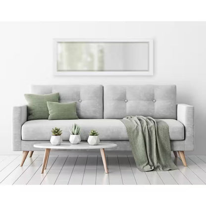 Large Rectangle White Beveled Glass Full-Length Classic Mirror (51.5 In. H X 19.5 In. W)
