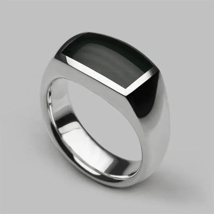 Fashion Men's Natural Onyx Ring Exquisite 925 Sterling Silver Gemstone Engagement Rings Wedding Party Biker Punk Birthstone Jewelry Size 7-13