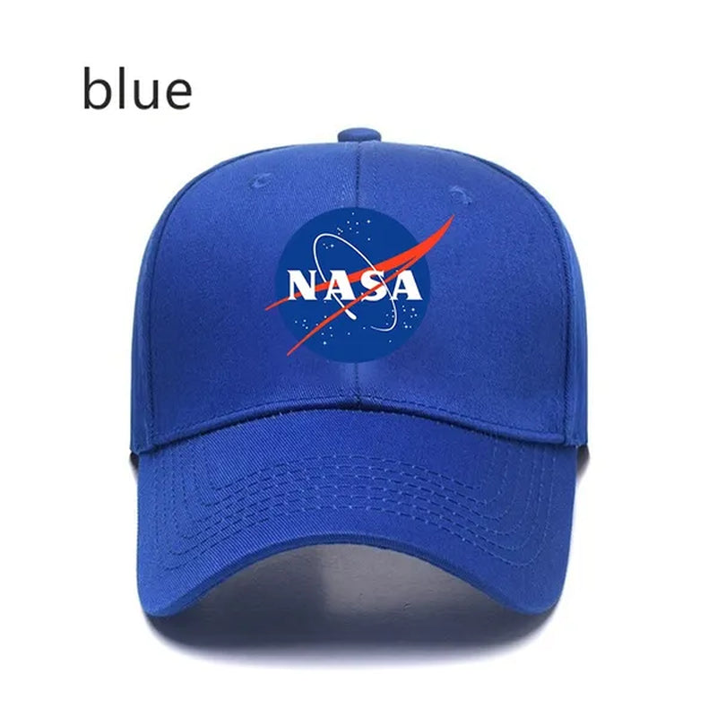 Fashion NASA Solid Color Letters Print Hat Baseball Hat Couple Outdoor Sports Cap