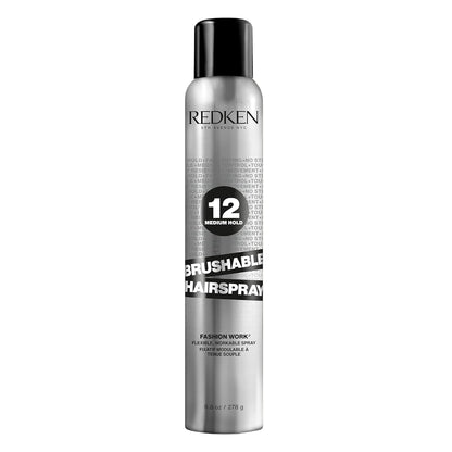 Redken Brushable Hairspray 12 for All Hair Types - Protects against Frizz and Humidity with Flexible Medium Hold with Natural Finish
