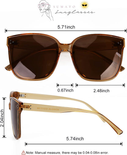 Sunglasses Womens, Oversized Pink Sunglasses for Women with Trendy Mirrored Lens UV400 Blocking