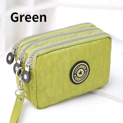 Fashion Women Wallet Credit Card Key Phone Holder Zipper Purses and Handbags Designer Wristlet Waterproof Nylon Clutch Bag Coin Purse