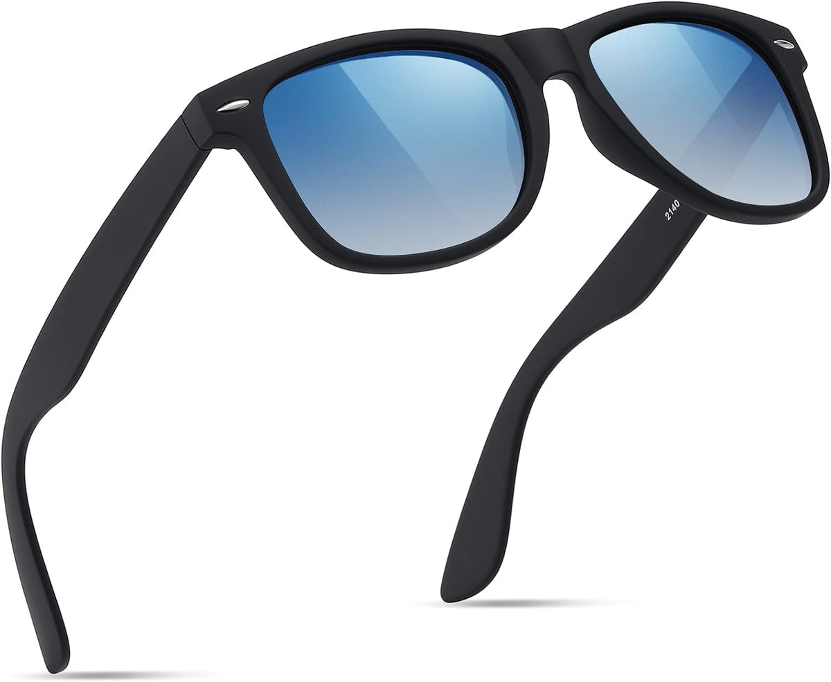 Sunglasses Men Polarized Sunglasses for Mens and Womens,Black Retro Sun Glasses Driving Fishing UV Protection