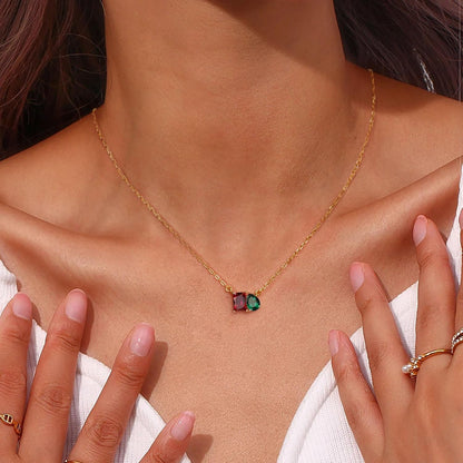 Mothers Day Gifts for Daughter Mom, Birthstone Necklace for Women Teen Gifts 14K Gold Plated Necklace with 1-12 Birthstone 16Th 18Th 21St 30Th 50Th Birthday Gift for Her Christmas Jewelry