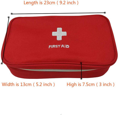 Red First Aid Bag Empty, First Aid Kit Empty Small Mini First Aid Kits Emergency Hiking Backpacking Camping Travel