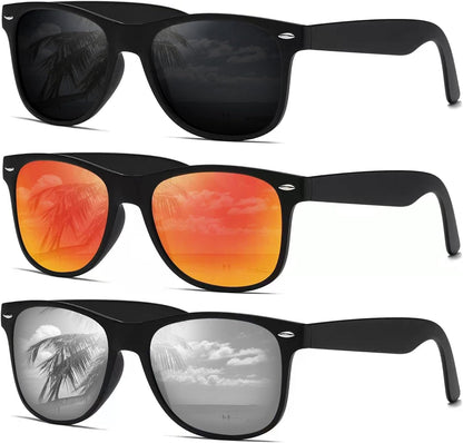 Sunglasses Men Polarized Sunglasses for Womens Trendy Retro Mirror Lens for Driving Fishing UV400 Protection