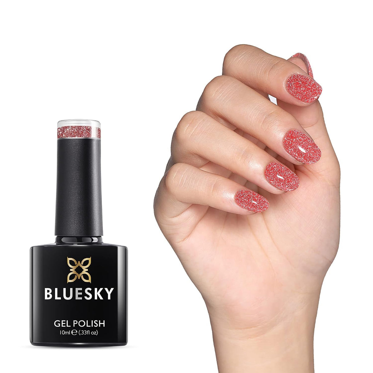 Reflective Gel Polish - Glitter Gel Nail Polish with Diamond Cat Eye Gel Royal Flash,Sparkle Chick Collection,UV LED Soak Off Home DIY Manicure Nail Salon Varnish,It's Brillant