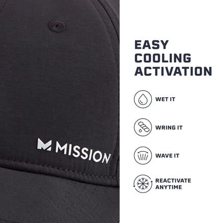 Cooling Vented Performance Hat Unisex One Size Cap for Workouts, Golf & Running, Sweat & Water Activated Technology