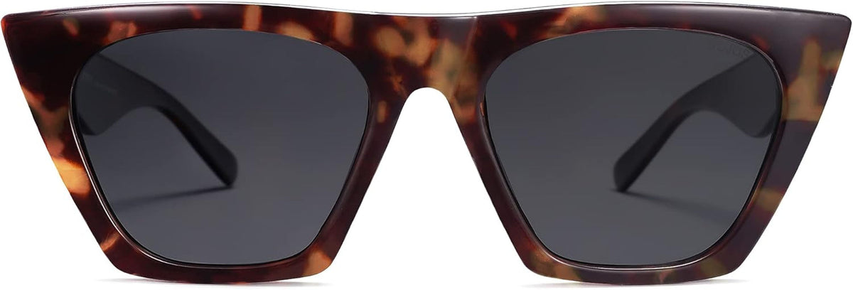 Trendy Oversized Square Cateye Polarized Sunglasses Womens Big Frame Shades SJ2115