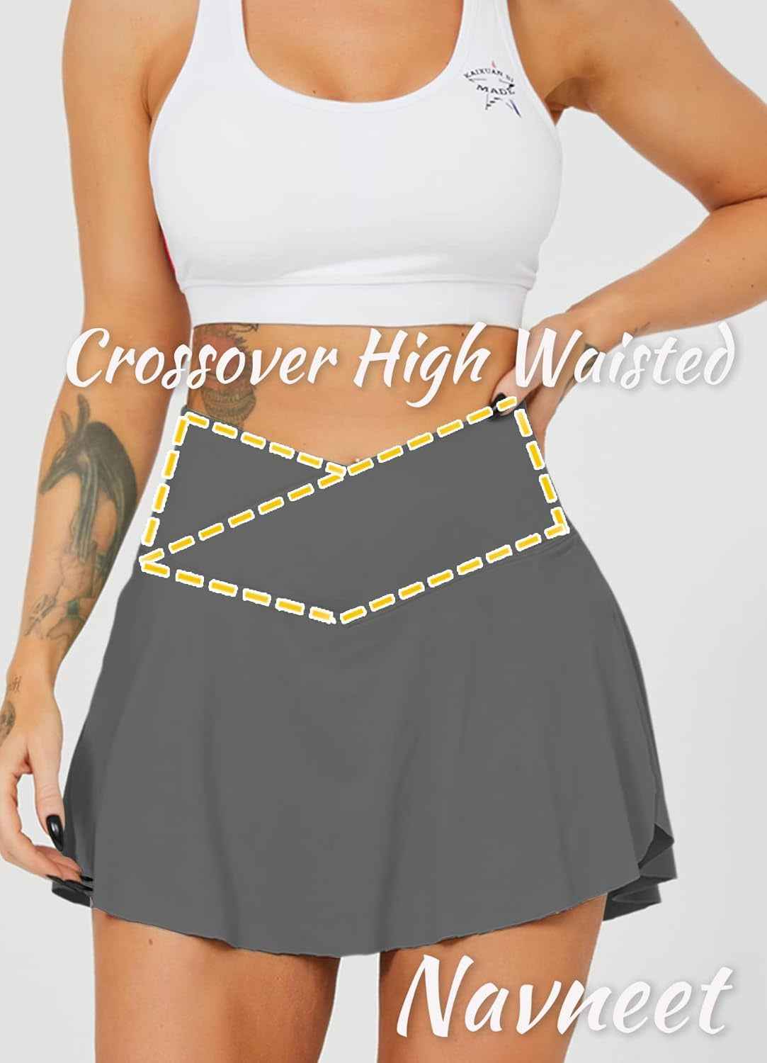 Women Tennis Skirts with Pockets High Waisted Golf Skirts Athletic Skorts Pleated Mini Skirt Workout Sport Pickleball