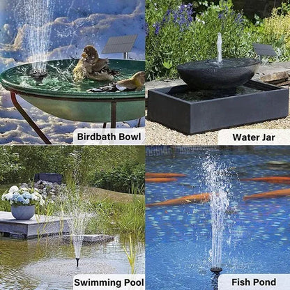 Newest Garden Decoration Solar Power Fountain Water Pump Kit with Stake, Solar Powered Fountain Water Pump for Bird Bath, Garden, Backyard, Pool, Fish Tank