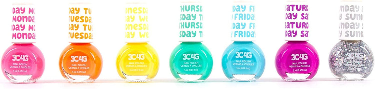 - Rainbow Bright Nail Polish Days of The Week - Nail Polish Set for Girls & Teens - Includes 7 Colors - Non-Toxic Nail Polish Kit for Kids Ages 8+