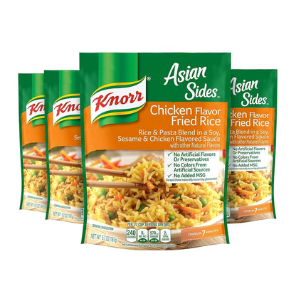 Asian Sides for a Tasty Rice Side Dish Chicken Fried Rice No Artificial Flavors 5.7 Oz 4 Count