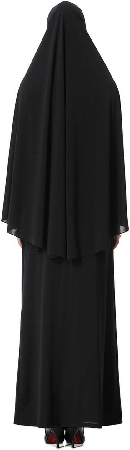 Muslim Islamic Women'S Khimar 2Pcs Sets Soft Distinctive Prayer Dress Hijab Abaya Suit(10 Colors Available)