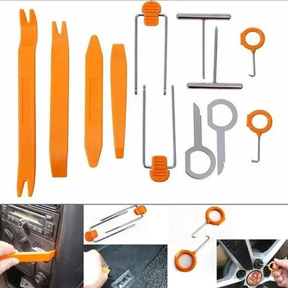 4Pcs/12Pcs Kit Car Radio Audio Stereo Door Trim Dash Panel Install Car Audio Removal Pry Trim Tool Plastic Kit Panel Dash Radio Moulding Automotive