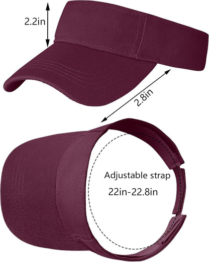 1 Piece of Sport Wear Athletic Visor Sun Sports Visor Hat Visor Adjustable Cap for Women and Men (One Size)