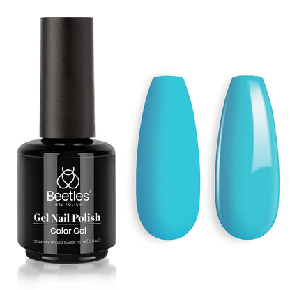 Beetles Gel Nail Polish, 1 Pcs 15ml White Color Soak Off Gel Polish Nail Art Manicure Salon DIY Gel Nail Design Decoration at Home Nail Lamp Needed Nails Minicure Kit Gift