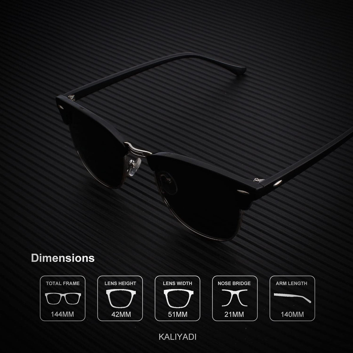 Polarized Sunglasses for Men and Women Semi-Rimless Frame Driving Sun Glasses UV Blocking