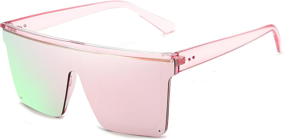 Square Oversized Sunglasses for Women Men Fashion Flat Top Big Black Frame Shades
