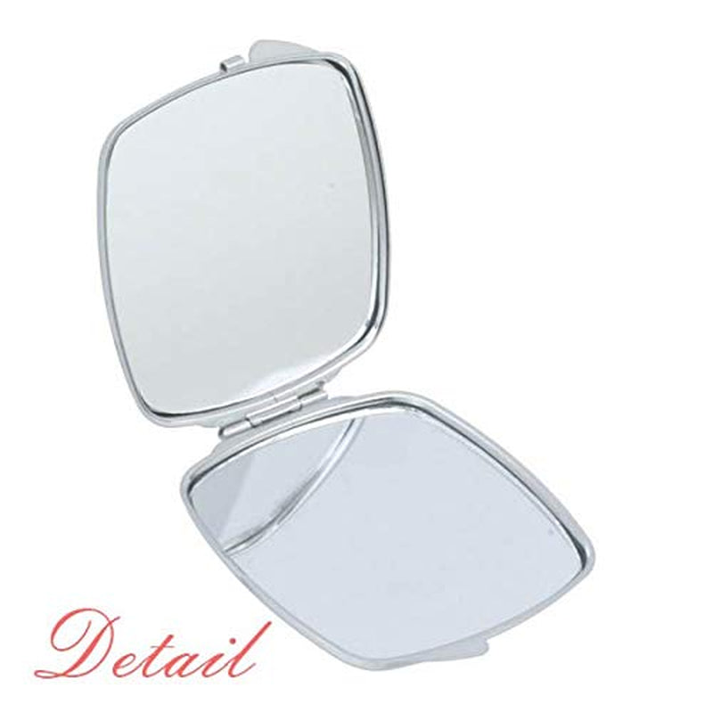 Russia Dolls Flower Poster Russian Matryoshka Mirror Portable Compact Pocket Makeup Double Sided Glass