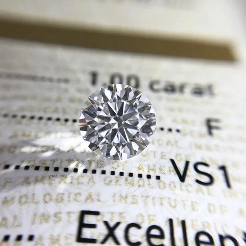 Round Brilliant Cut 1.0ct Carat 6.5mm E F Color Moissanites Loose Stone  Ring Jewelry Bracelet Material High Quality