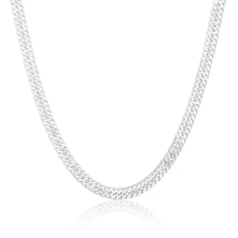 "HOT!" Fashion 925 Sterling Silver 10MM Full Sideways Chain Necklace 20'' 24'' Inch for Men Jewelry Wholesale