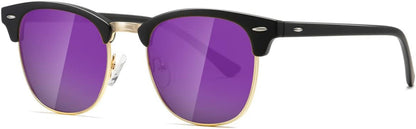 Polarized Sunglasses For Women And Men Semi Rimless Frame Retro Sun Glasses AE0369