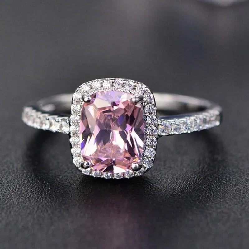 Sterling Silver Rings Brand Fine Jewelry Natural Sapphire Gemstones Opal Birthstone Bride Princess Wedding Engagement Strange Ring