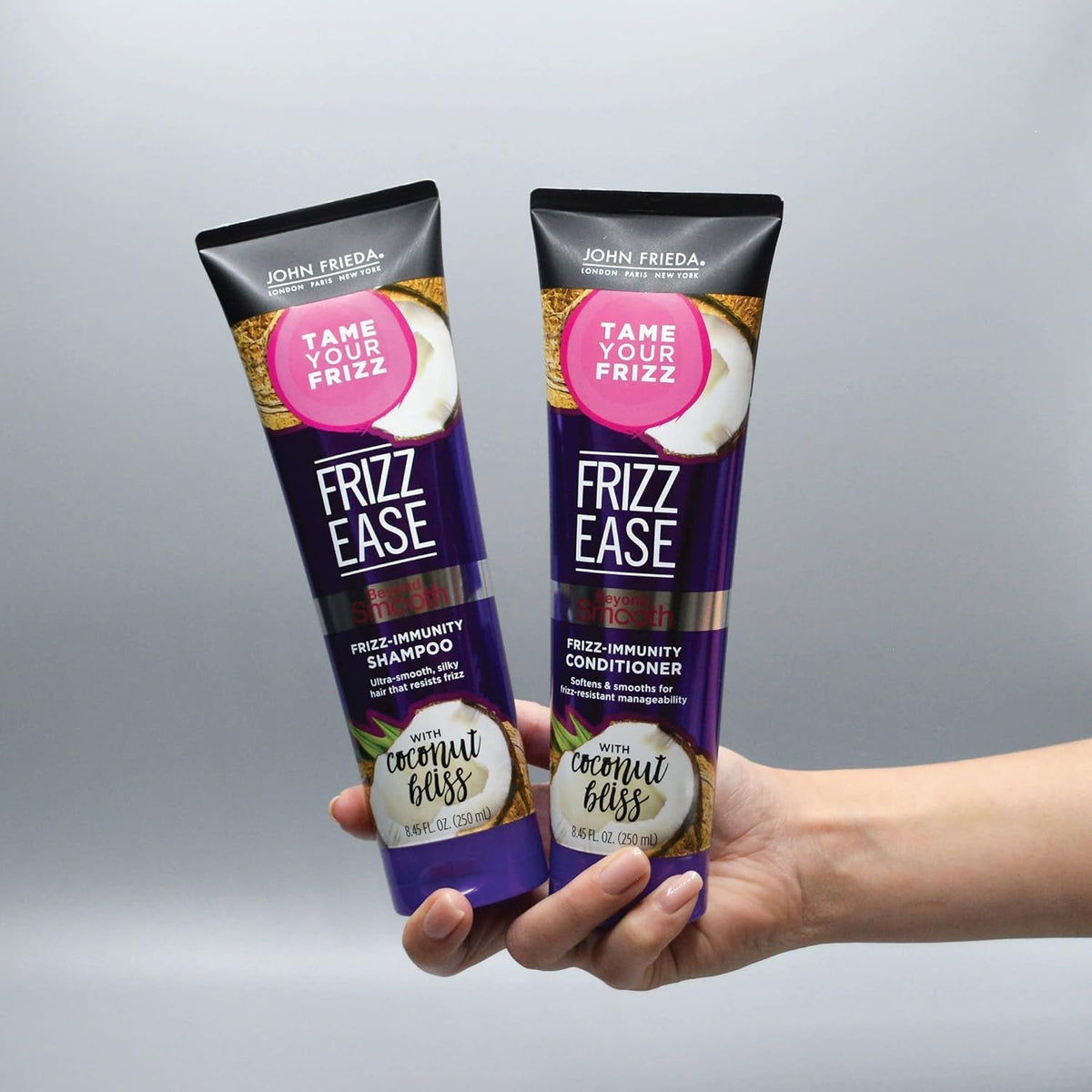 Frizz Ease beyond Smooth Frizz-Immunity Conditioner, 8.45 Ounces, Anti-Humidity Conditioner, Prevents Frizz, with Pure Coconut Oil