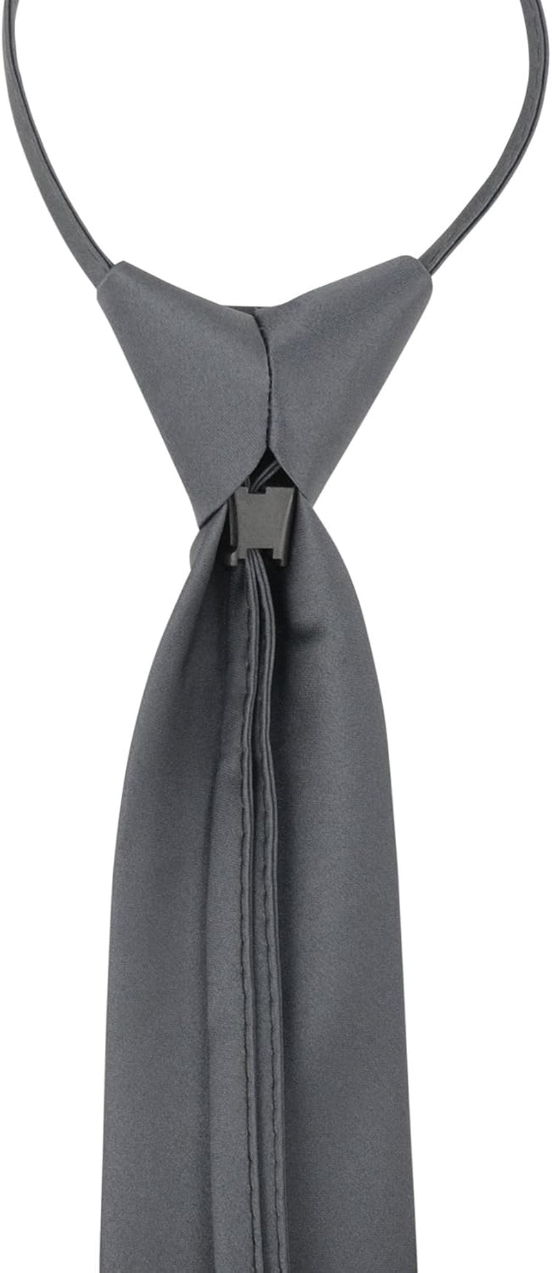 Pretied Men'S Necktie Solid Color Mens Adjustable Zipper Neck Tie