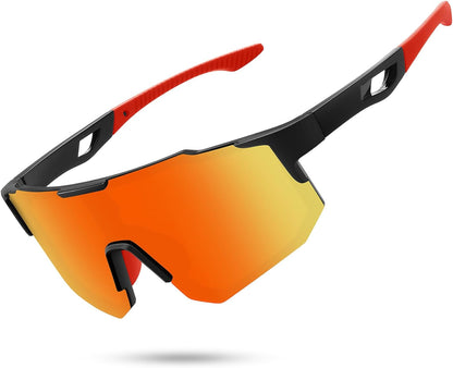 Polarized Sports Sunglasses for Men Women,Driving Fishing Cycling Mountain Bike Sunglasses UV400 Protection