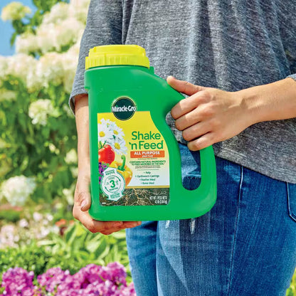 Shake N Feed All Purpose Plant Food 4.5 Lbs. for In-Ground and Container Plants, Feeds up to 3-Months, Dry Fertilizer