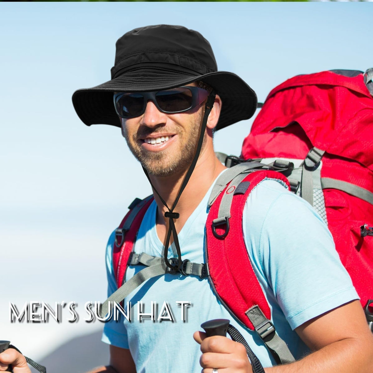Outdoor Quick-Drying Sun Hat for Men, Summer Man Foldable Sun Protection Wide Brim Sun Hats Bucket Hats Beach Hat UPF 50+
