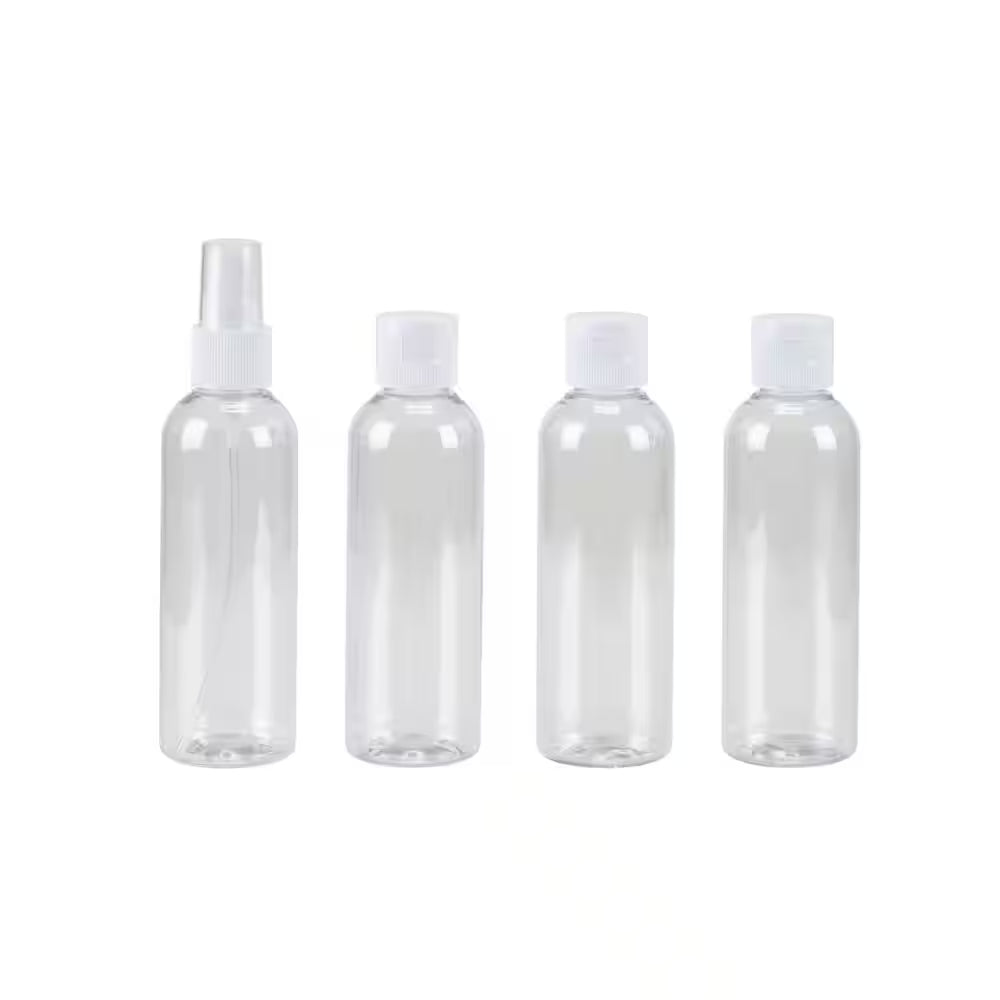 Travel Bottle and Cosmetic/Toiletry Bag Set (7-Piece)