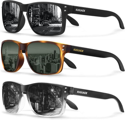 Polarized Square Sunglasses for Men and Women Matte Finish Sun Glasses UV Protection Glasses